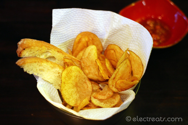 Complimentary Bread & Potato Chips with Salsa