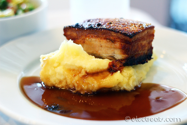 Pork Belly with Mashed Potatoes - $12  The skin was quite crispy but not enough. They've got to learn from the Chinese or Balinese when it comes to crispy pork.